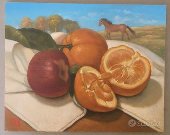 Carmela Saedtler Cavallo olio su tavola