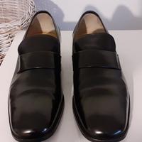 scarpe uomo 42/42 e mezzo pelle nera cerimonia