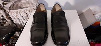 scarpe uomo 42/42 e mezzo pelle nera cerimonia