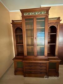 libreria in noce antica