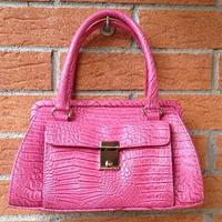 Borsa Fergi in pelle fucsia