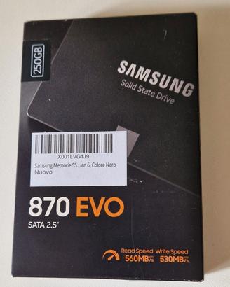 Samsung SSD 870 EVO 250GB SATA 2.5 Nuovo