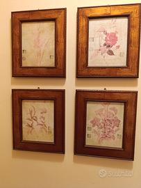Quadri con cornice in legno 