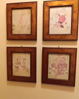 Quadri con cornice in legno 