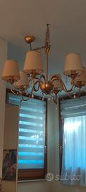 lampadario dorato