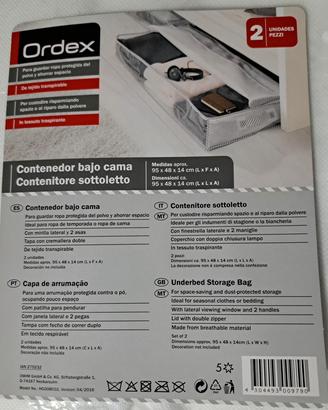 2 Organizer per armadio,sottoletto o sotto divano,