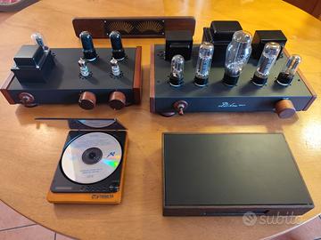 Impianto hi fi ampli preamplificatore valvolare