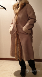 Cappotto montone e volpe 42/44 perfetto