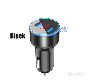 CARICATORE ACCENDISIGARI USB DOPPIO LCD 4.8 A CARI