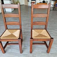 SEDIE LEGNO MASSICCE PER TAVOLONI FRATINO