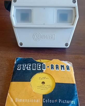 Visore diapositive 3D Stereo•Rama vintage anni 60