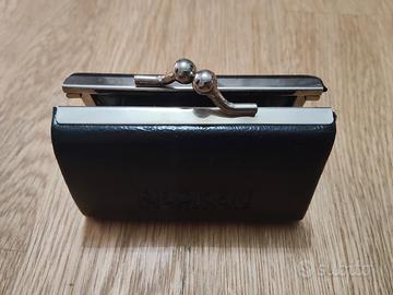 portamonete in Pelle nera anni 90