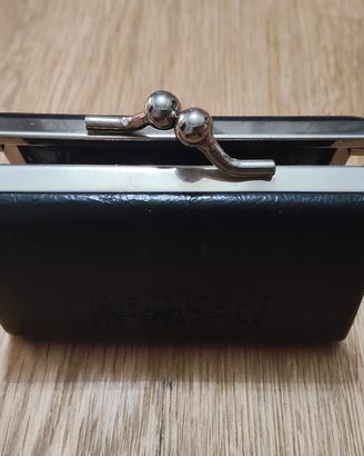 portamonete in Pelle nera anni 90