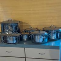 Set 6 pentole piu pesciera Lagostina Thermoplan