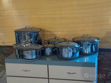 Set 6 pentole piu pesciera Lagostina Thermoplan