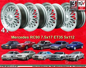 4 pz cerchi Mercedes Audi RC90 7.5x17 ET35 5x112