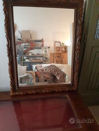 specchio rettangolare legno lavorato