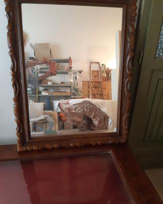 specchio rettangolare legno lavorato