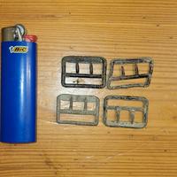 Lotto di 4 fibbie vintage/antiche scritta "Paris"