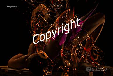 quadro moderno stampa NUOVO su tela BRIVIDO VIOLA