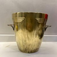 Porta ghiaccio vintage Art Decò ottone