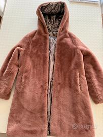 Cappotto pelliccia ecologica rosa reversibile