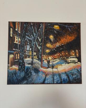 Passeggiata sotto la neve tra luci e magia