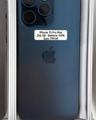 Iphone 15 pro max 256Gb! Batteria 100%