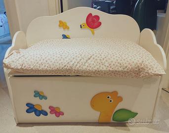 Cassapanca Portagiochi Azur per cameretta bambini