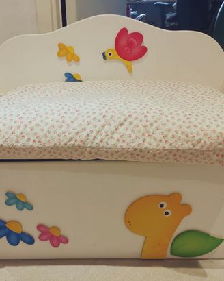 Cassapanca Portagiochi Azur per cameretta bambini
