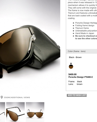 Occhiali Porsche Design pieghevoli