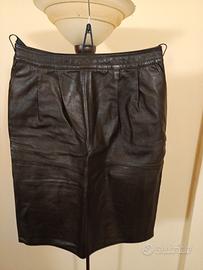 Gonna in pelle vintage fine anni 80 