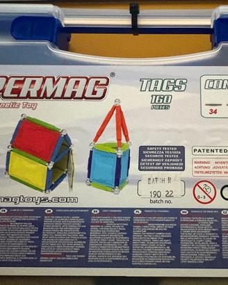 Costruzioni Magnetiche Supermag Tags - 160 Pezzi