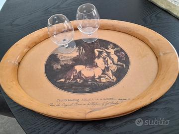 Vassoio vintage'60 Cupido lega Aglaia Kauffmann 