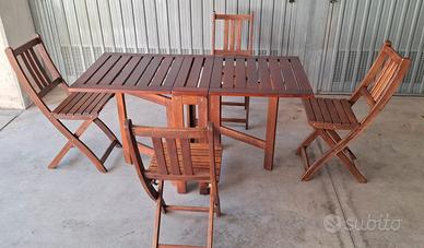tavolo e sedie pieghevoli Ikea