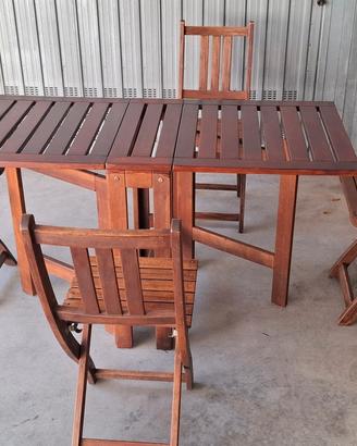 tavolo e sedie pieghevoli Ikea