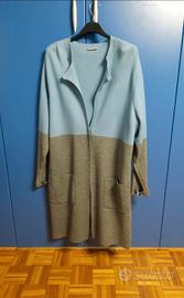 Cardigan grigio e azzurro - Fiorella Rubino -  XL
