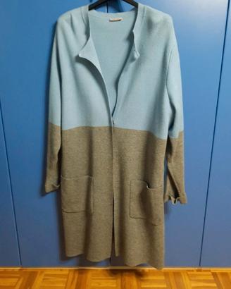 Cardigan grigio e azzurro - Fiorella Rubino -  XL