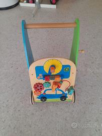 Carrello primi passi,  in legno