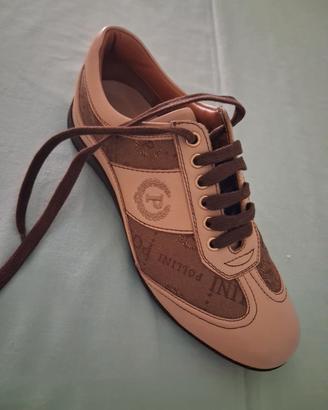 Sneaker Polini donna nuove pelle tessuto Lodato