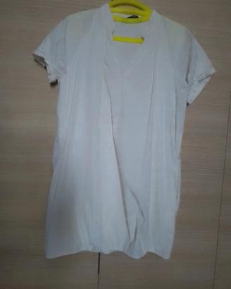 Abito Maxi Maglia bianco