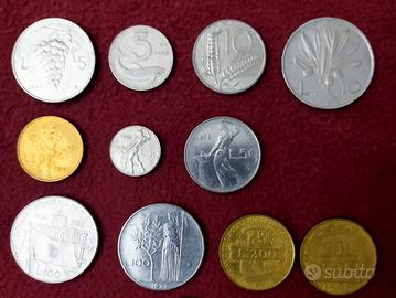set di vecchie lire