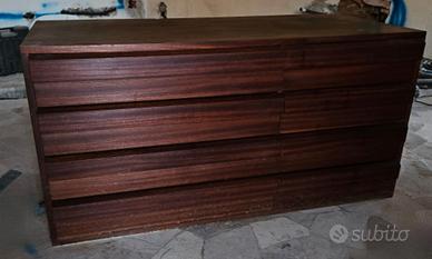 Mobile cassettiera 8 cassetti in legno 