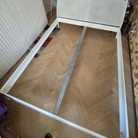 Struttura letto 160cm con 2 reti a doghe 80cm