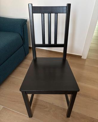 Set 4 sedie IKEA nere in legno
