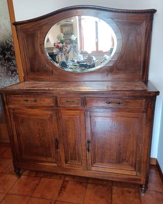 Mobile in legno pregiato con specchiera