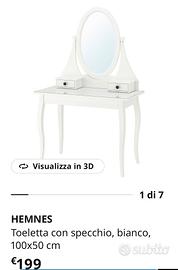 Toeletta Ikea 100x50 pari al nuovo
