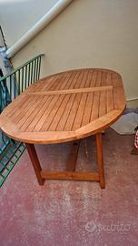 Tavolo in teak con 4 sedie 
