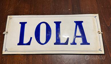 Targa con nome vintage