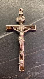 Croce Pettorale Antica Legno e Metallo – Golgota